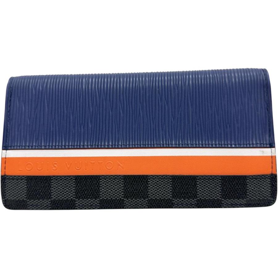 Louis Vuitton エピレザー 長財布 ネイビー/レッド 中古・古着通販】LOUIS VUITTON (ルイ ヴィトン) 長財布 ネイビー