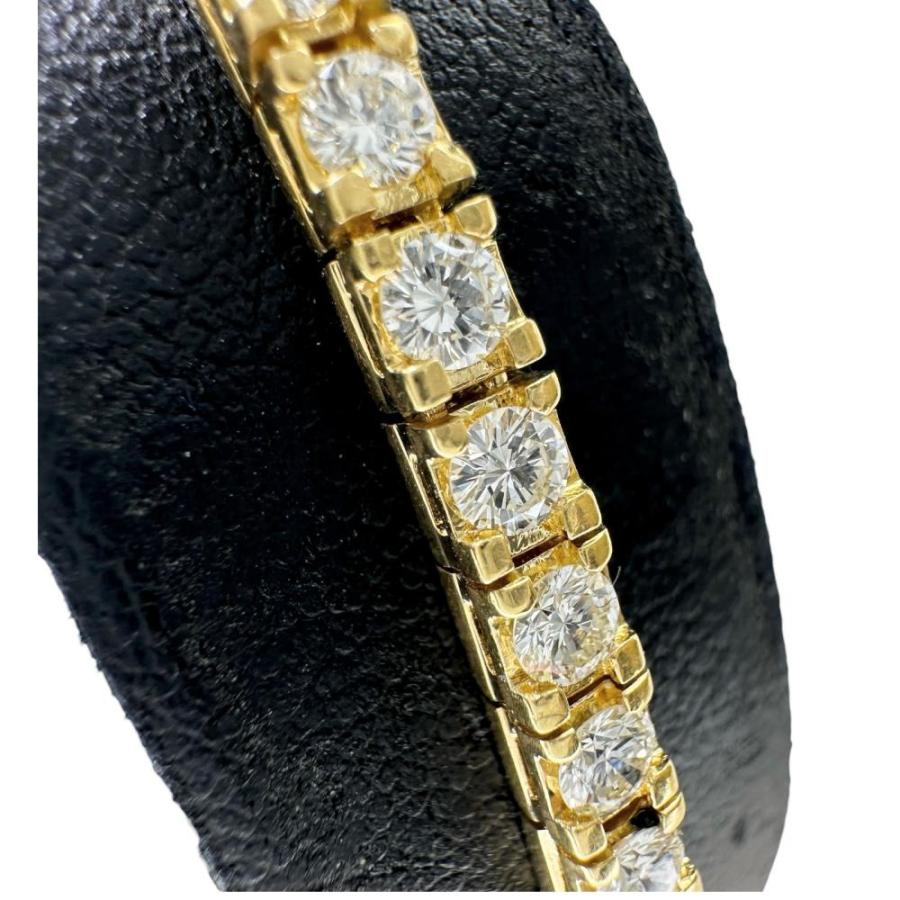期間限定値下げダイヤモンド4.4ct K18 テニスブレスレット テニスブレスレット ダイヤモンド（推定4ct程度） ブレスレット K18