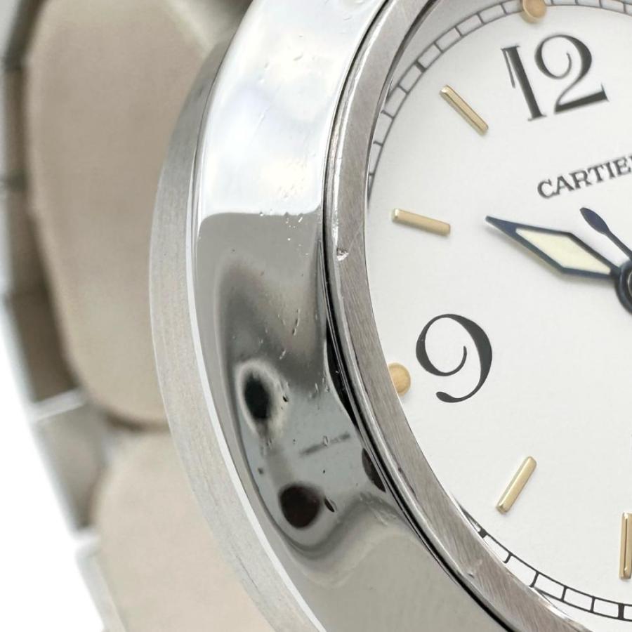 Cartier カルティエ パシャC ビッグデイト W31055M7 SS ホワイト