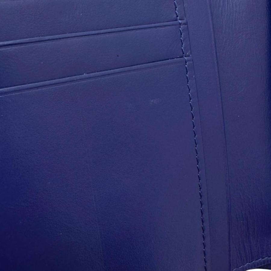 LOEWE（ロエベ） アナグラム 二つ折り財布 レザー ブルーレザー/ブルー