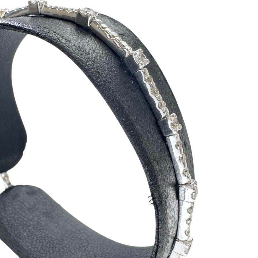 ダイヤモンド 1.80ct ブレスレット K18WGホワイトゴールド 6.2g 17.5cm 