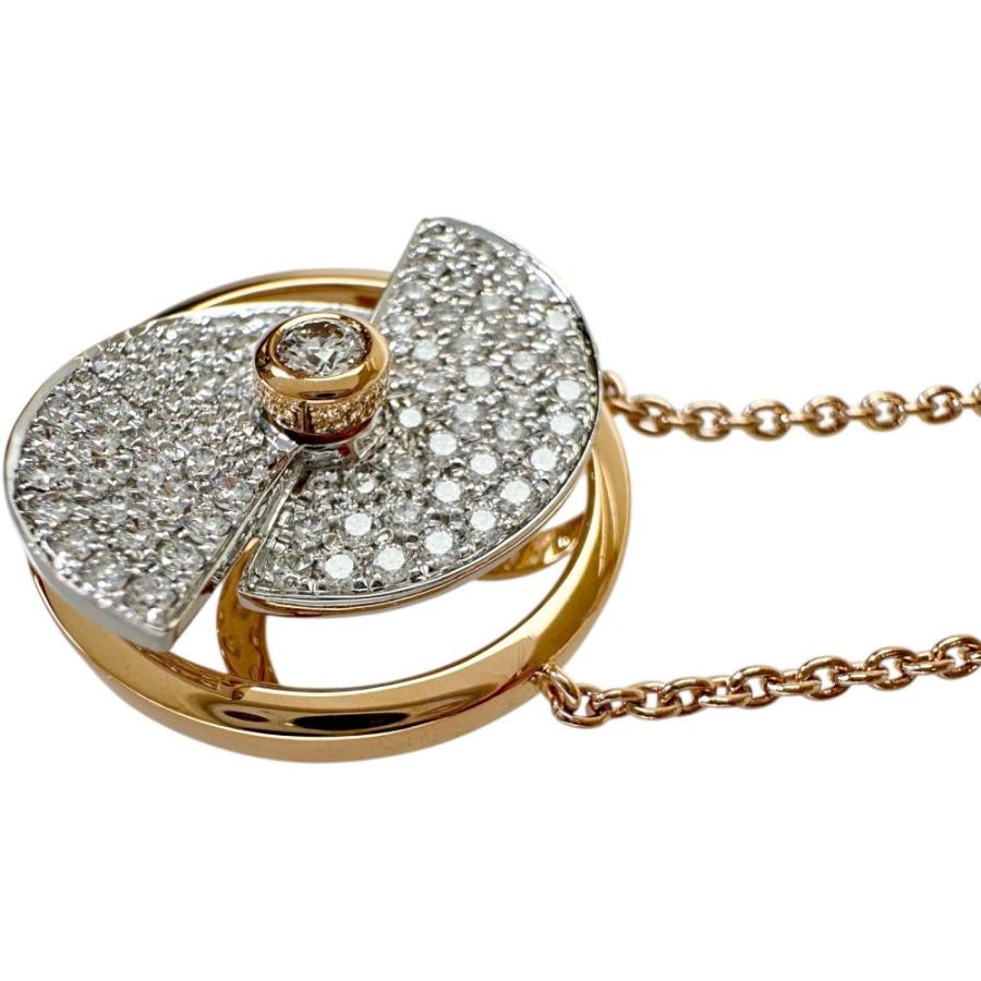 ラソマ】 スイング ダイヤモンド 0.65ct ネックレス K18PGピンク 