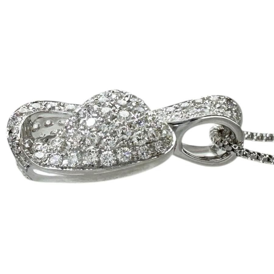 ダイヤモンド 1.97ct ネックレス K18WGホワイトゴールド 8.8g 45cm レディース_1