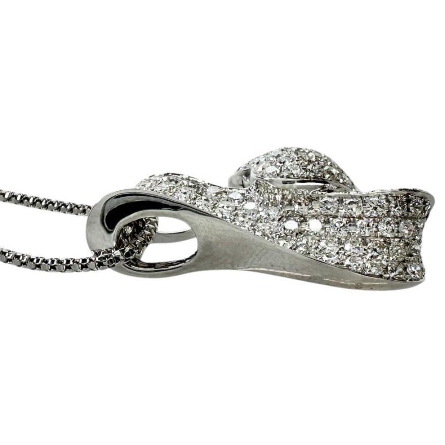 ダイヤモンド 1.97ct ネックレス K18WGホワイトゴールド 8.8g 45cm レディース_2