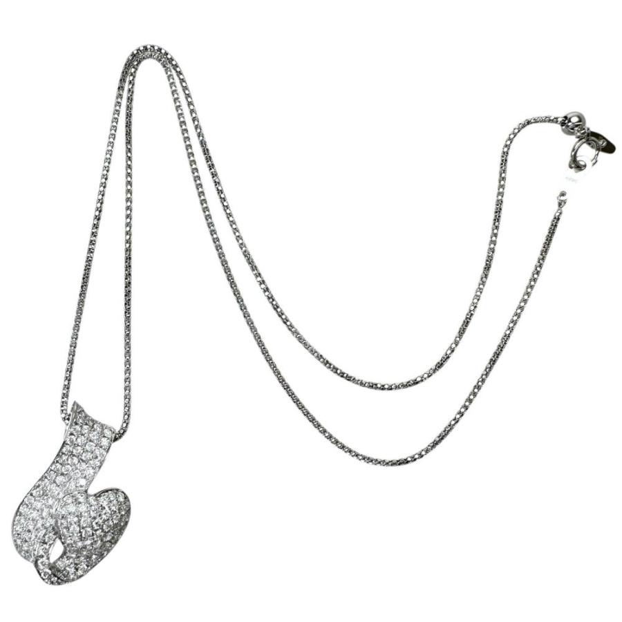 ダイヤモンド 1.97ct ネックレス K18WGホワイトゴールド 8.8g 45cm レディース_3