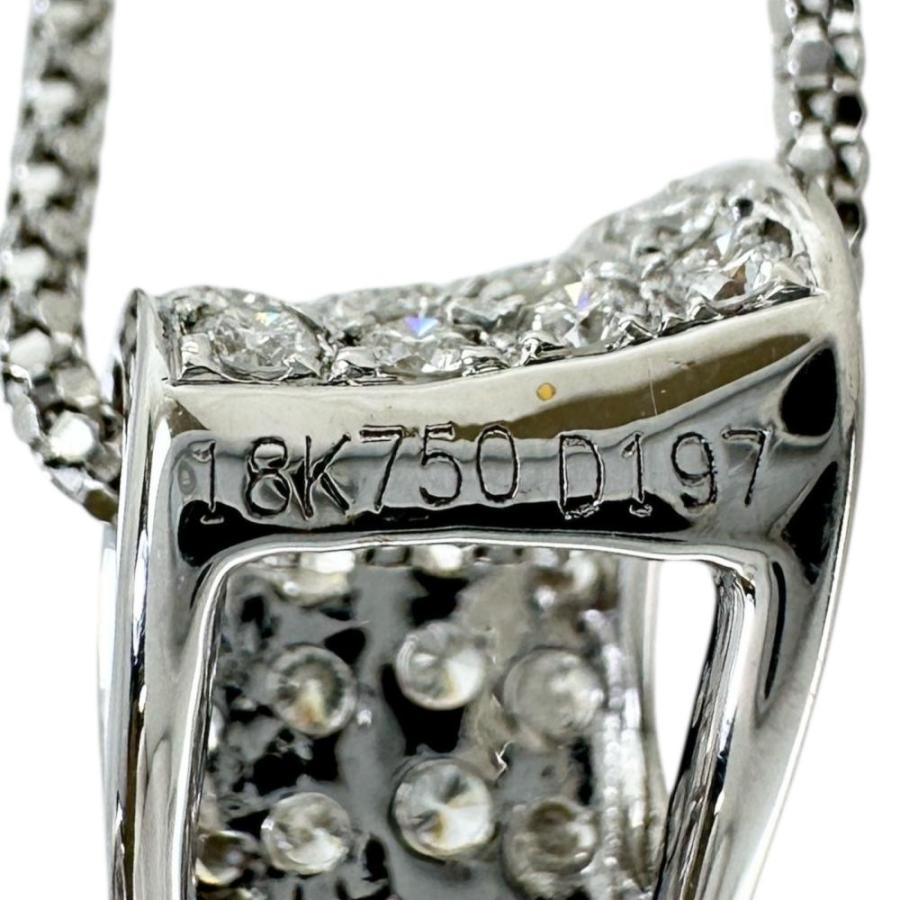 ダイヤモンド 1.97ct ネックレス K18WGホワイトゴールド 8.8g 45cm レディース_6