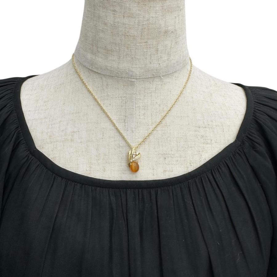 オパールキャッツアイ 1.41ct ダイヤモンド 0.16ct ネックレス K18 
