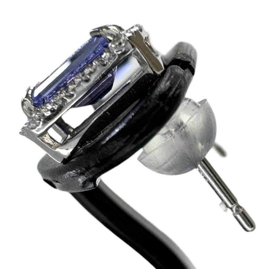 タンザナイト 0.52/0.54ct ダイヤモンド 0.09/0.09ct ピアス Pt950