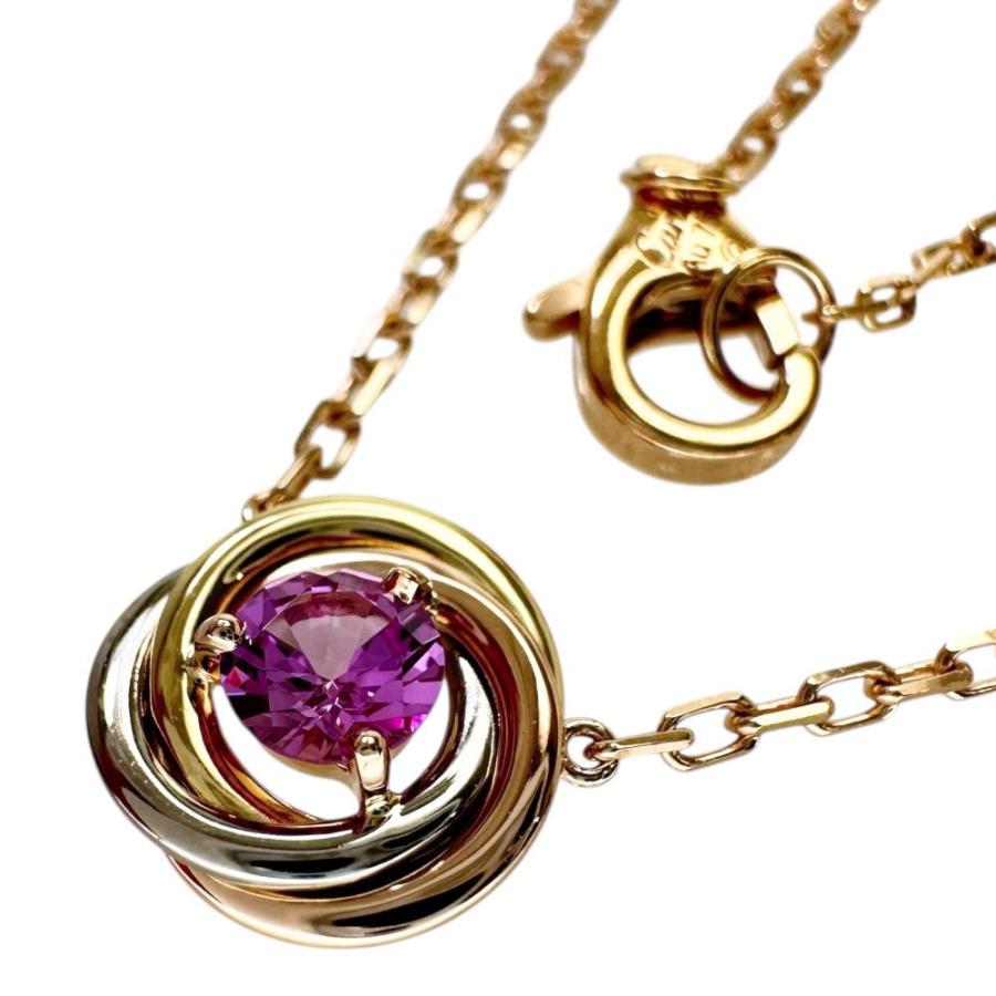 Cartier（カルティエ） トリニティ ピンクサファイア ネックレス K18