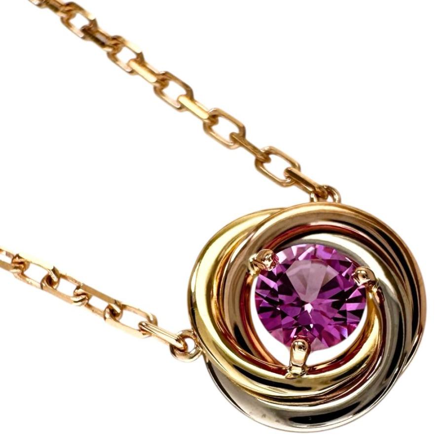 Cartier（カルティエ） トリニティ ピンクサファイア ネックレス K18 