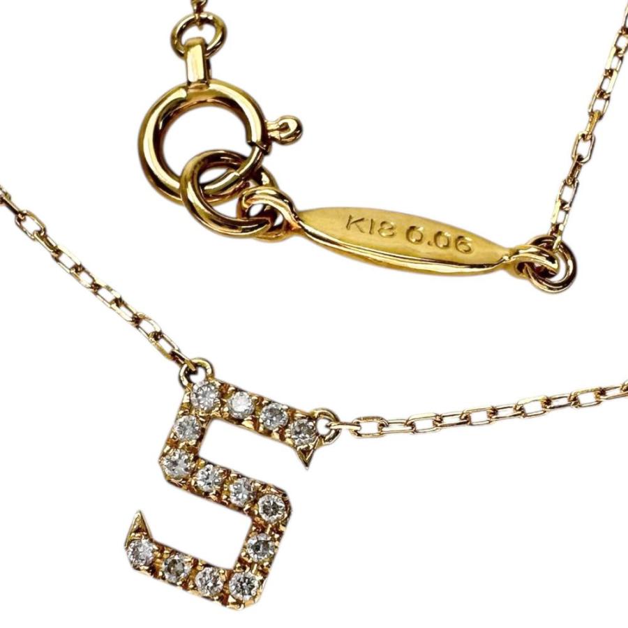 AHKAH（アーカー） イニシャルネックレス ダイヤモンド 0.06ct 
