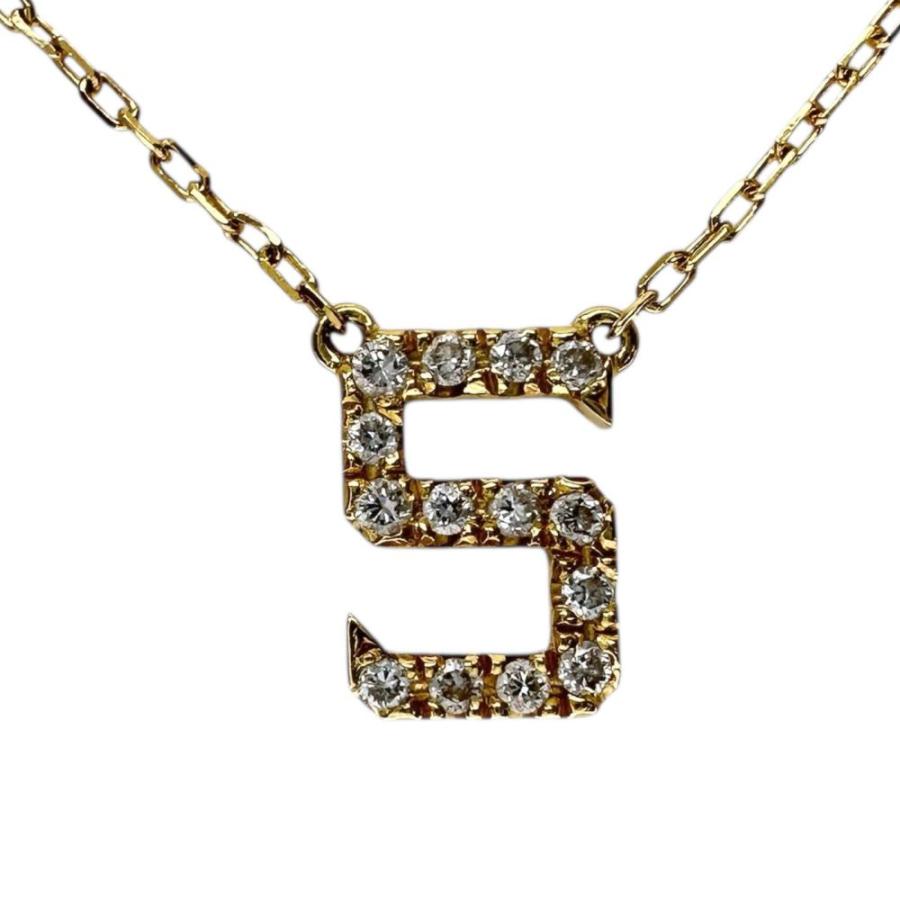 AHKAH（アーカー） イニシャルネックレス ダイヤモンド 0.06ct