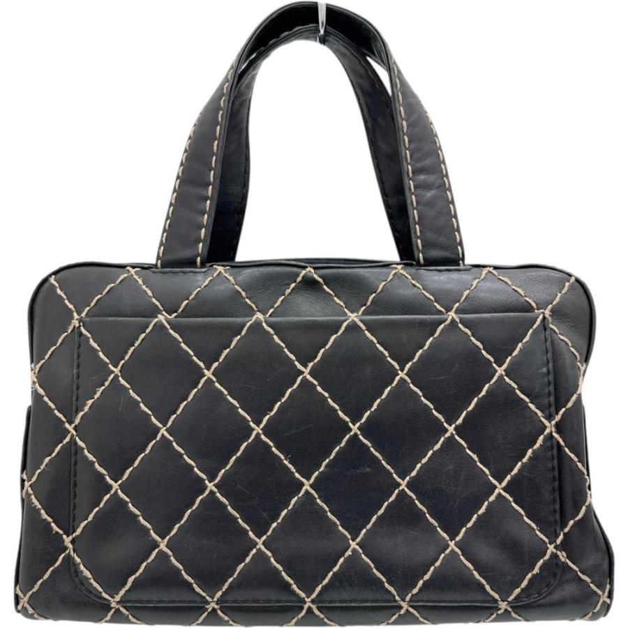 CHANEL ブラック ワイルドステッチ　バッグ 中古・古着通販】CHANEL (シャネル) Wild stitch ワイルドステッチ