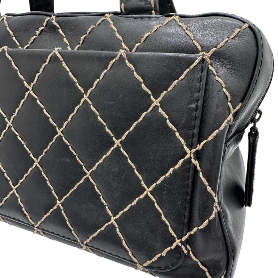 CHANEL Vステッチ ミニボストンバッグ ブラックSALE! CHANEL シャネル