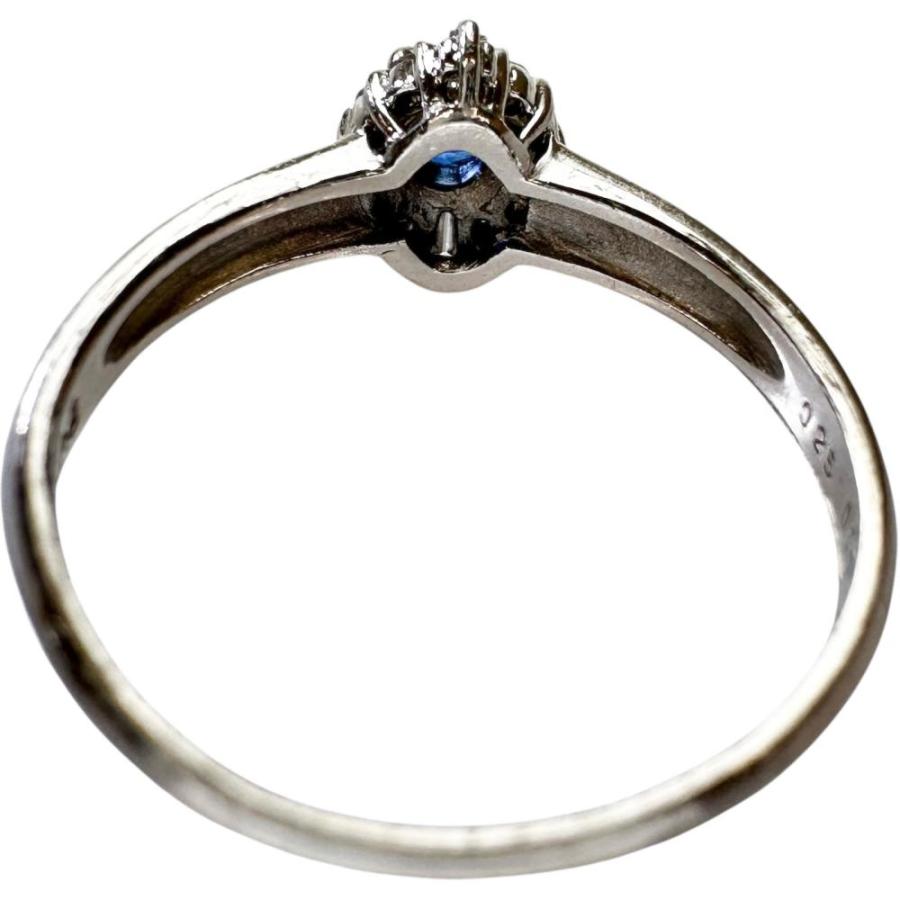 12号 サファイア 0.25ct ダイヤモンド 0.10ct リング・指輪 Pt900 