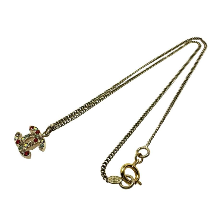CHANEL（シャネル） ココマーク ラインストーン ネックレス GP 53g