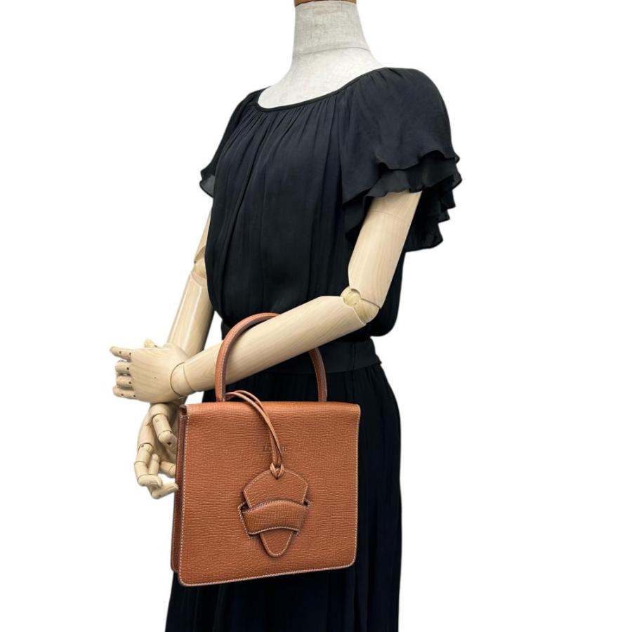LOEWE（ロエベ） バルセロナ ハンドバッグ レザー ブラウンレザー 