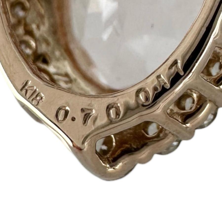 モルガナイト 0.70ct ダイヤモンド 0.17 ct ネックレス K18PGピンクゴールド 1.8g 45cm レディース_5