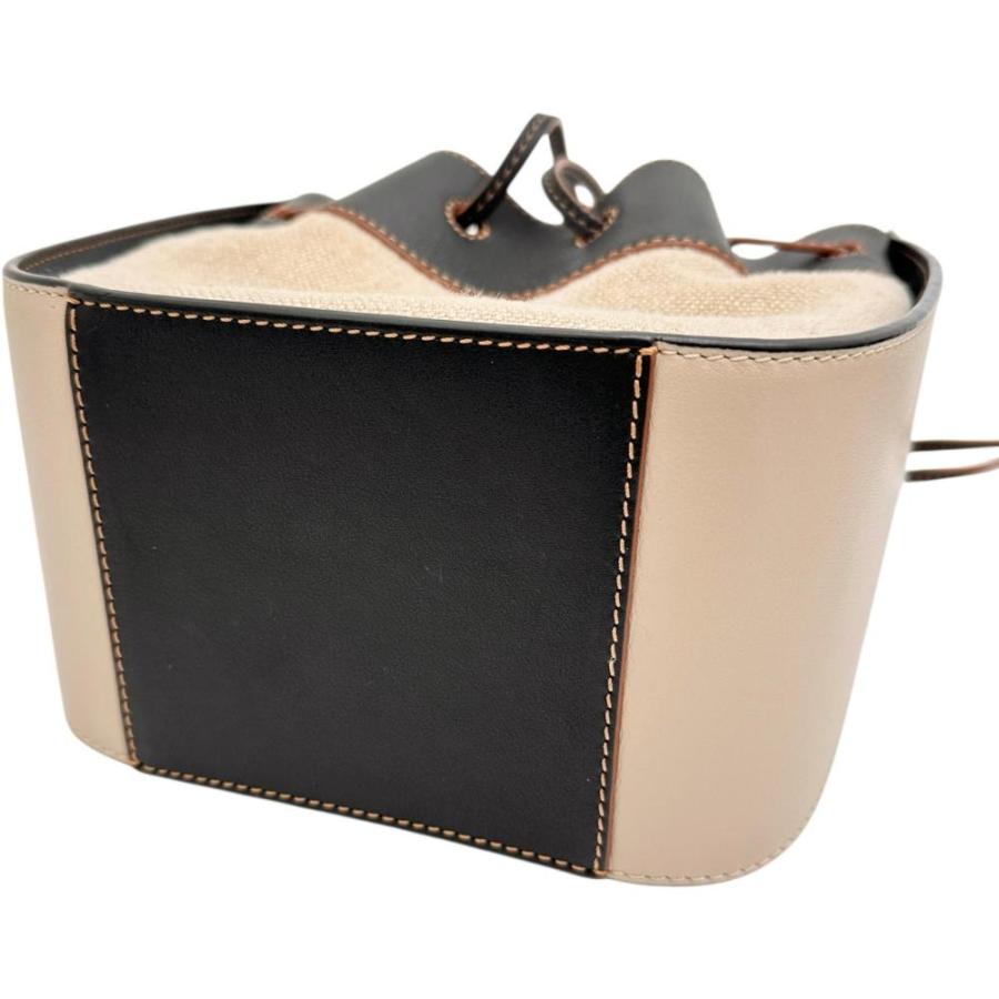 LOEWE/ロエベ A538V07X06 ハンモック ドローストリング 2WAYショルダー ハンドバッグ レザー/キャンバス レディースの画像