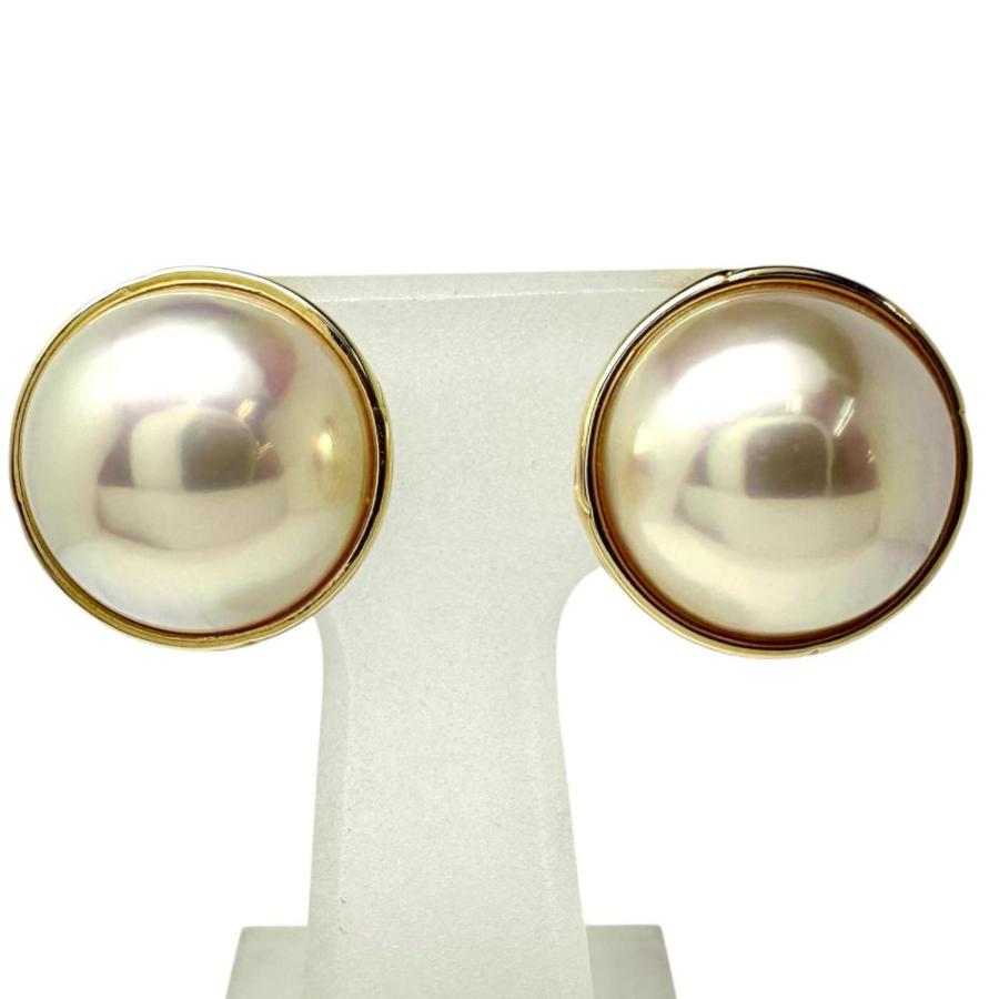TASAKI/タサキ マベパール/真珠 13.2mm イヤリング K18ゴールド 7.8g