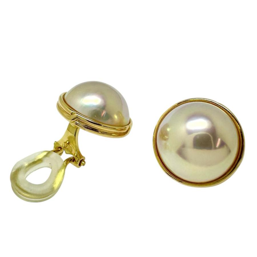 TASAKI/タサキ マベパール/真珠 13.2mm イヤリング K18ゴールド 7.8g