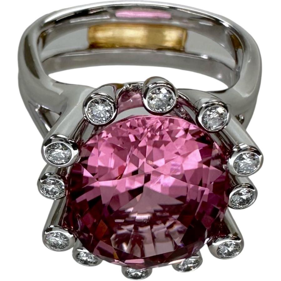 10号 ピンクトルマリン 7.46ct ダイヤモンド 0.245ct リング・指輪 