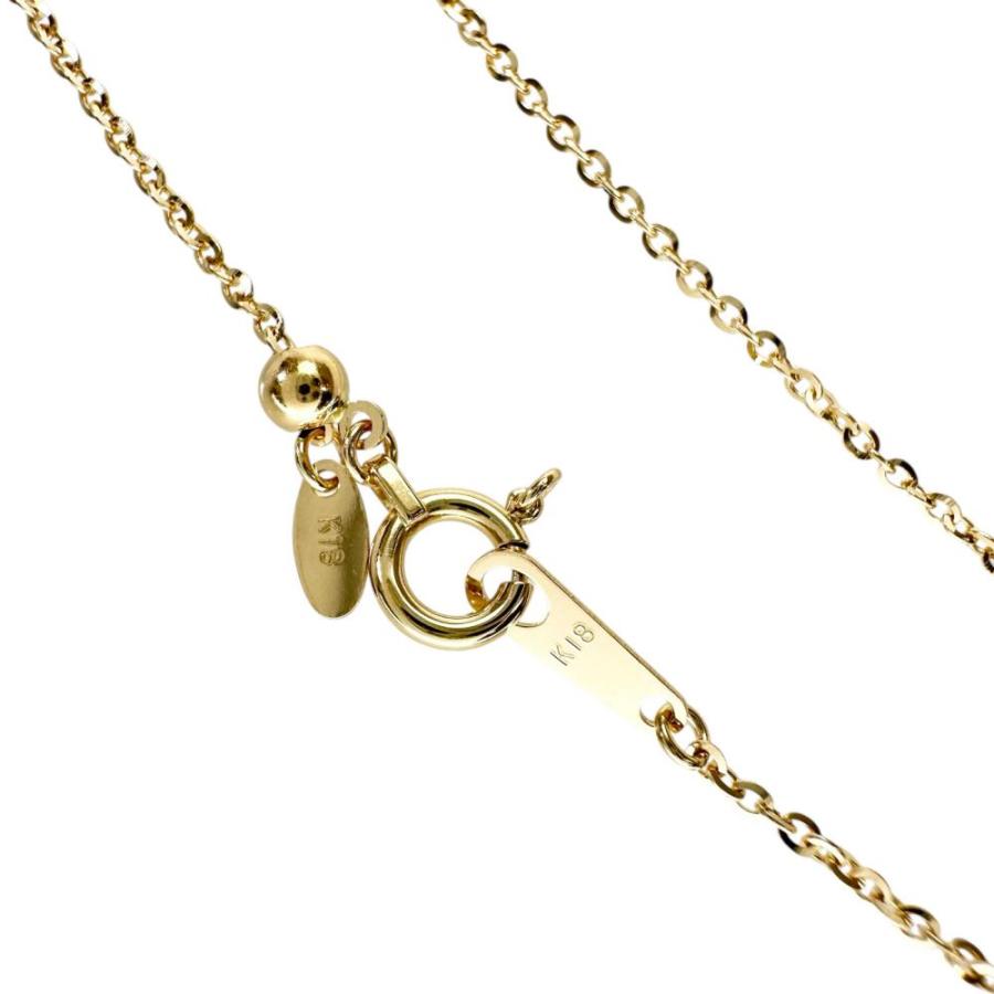 エメラルド 1.60ct ダイヤモンド 0.13ct ネックレス K18ゴールド 2.7g 45cm レディース_6