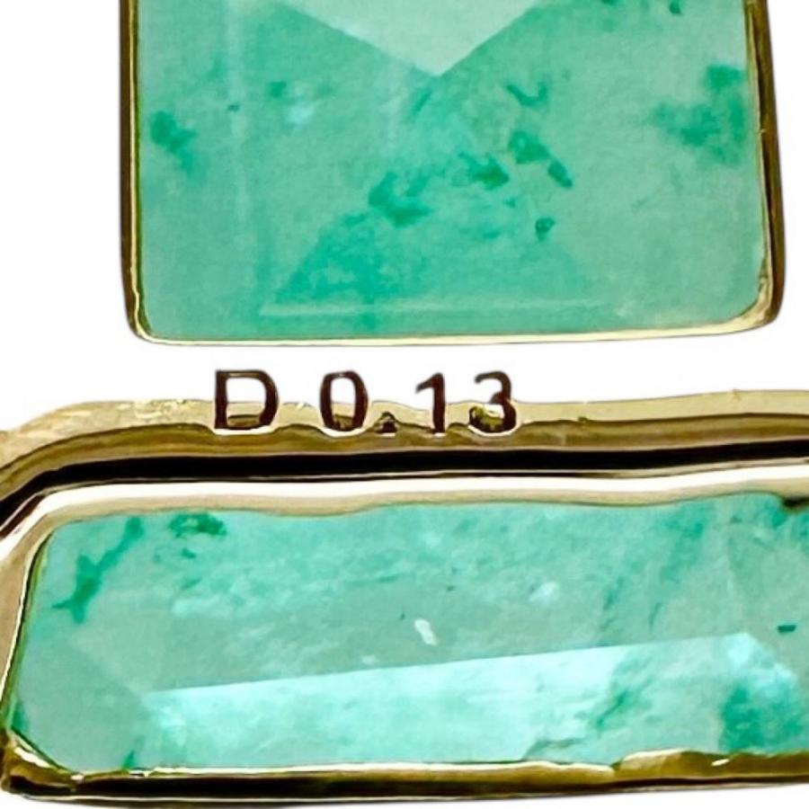 エメラルド 1.60ct ダイヤモンド 0.13ct ネックレス K18ゴールド 2.7g 45cm レディース_7