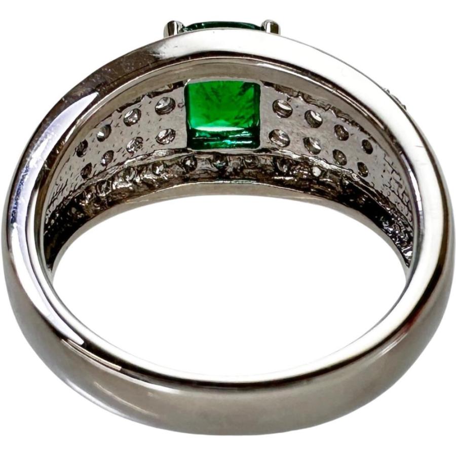 11号 エメラルド 0.87ct ダイヤモンド 0.50ct リング・指輪 Pt900 