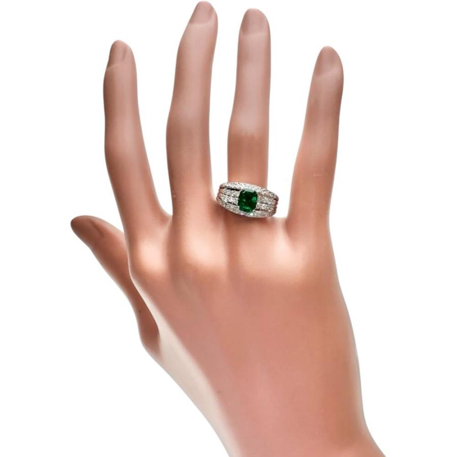 11号 エメラルド 0.87ct ダイヤモンド 0.50ct リング・指輪 Pt900 