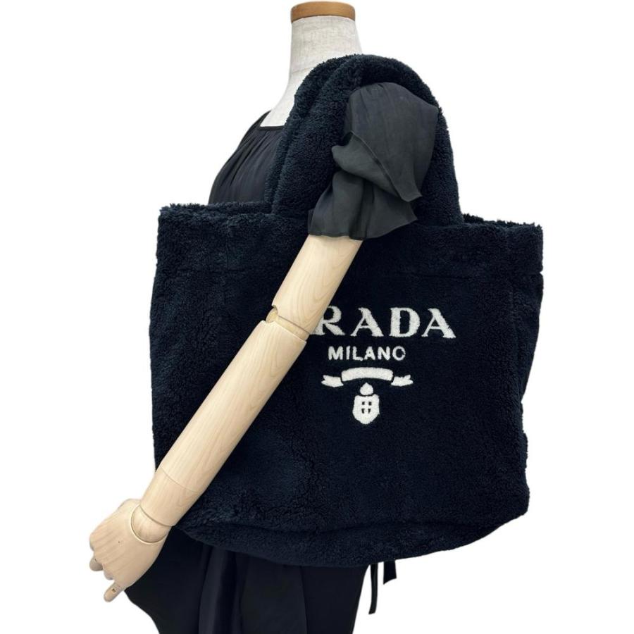 PRADA（プラダ） テリー 1BG139 トートバッグ パイル ブラック 