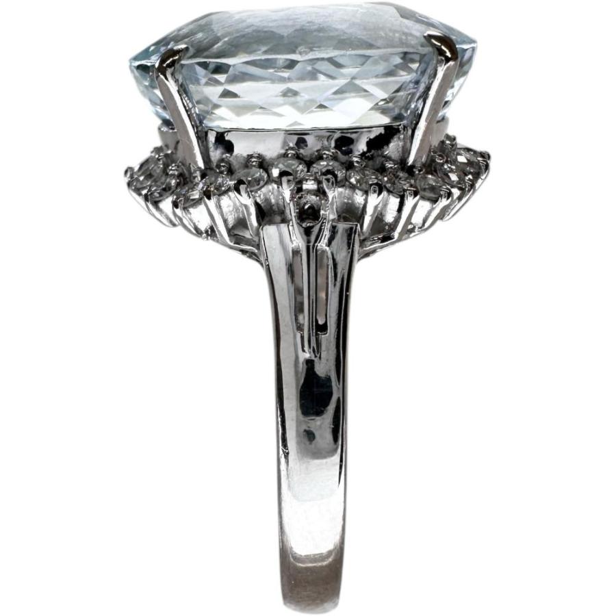 11.5号 アクアマリン 9.10ct ダイヤモンド 0.41ct リング・指輪 Pt900