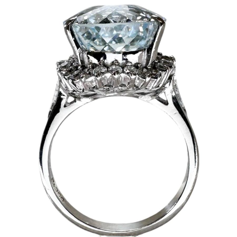 11.5号 アクアマリン 9.10ct ダイヤモンド 0.41ct リング・指輪 Pt900