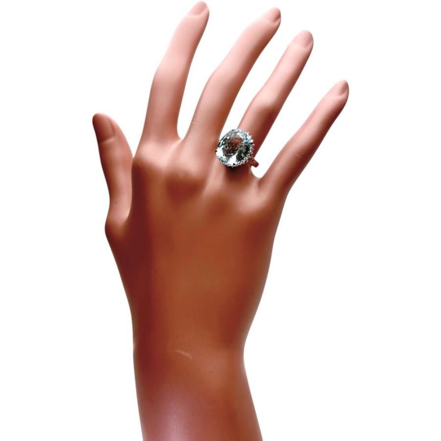 11.5号 アクアマリン 9.10ct ダイヤモンド 0.41ct リング・指輪 Pt900