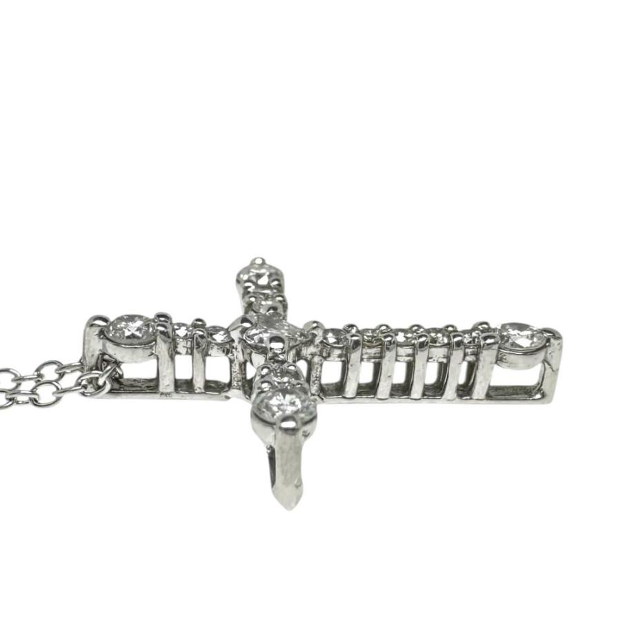 AHKAH（アーカー） クロス ダイヤモンド 計0.33ct ネックレス K18WG