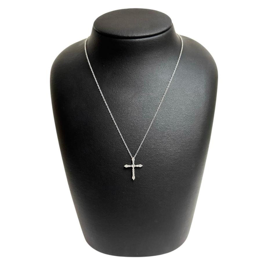 AHKAH（アーカー） クロス ダイヤモンド 計0.33ct ネックレス K18WG