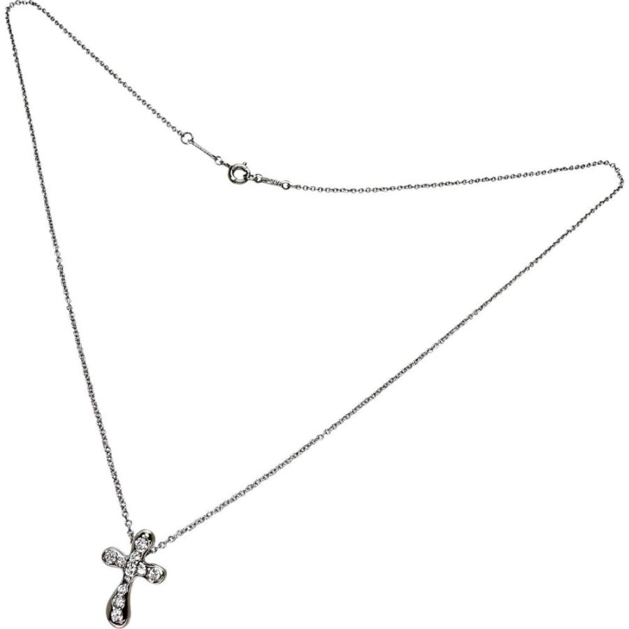 TIFFANY&Co./ティファニー スモールクロス ペレッティ ダイヤモンド ネックレス Pt950プラチナ 4.1g 42cm レディース_1