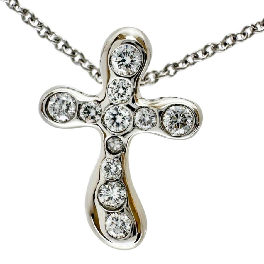 TIFFANY&Co./ティファニー スモールクロス ペレッティ ダイヤモンド ネックレス Pt950プラチナ 4.1g 42cm レディース_2