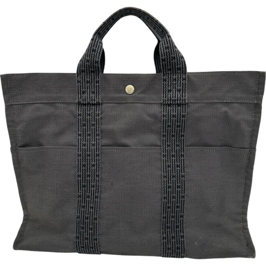 エルメス　HERMES フールトゥ エールライン　MM グレー HERMES（エルメス） エールライントートMM トートバッグ ナイロン