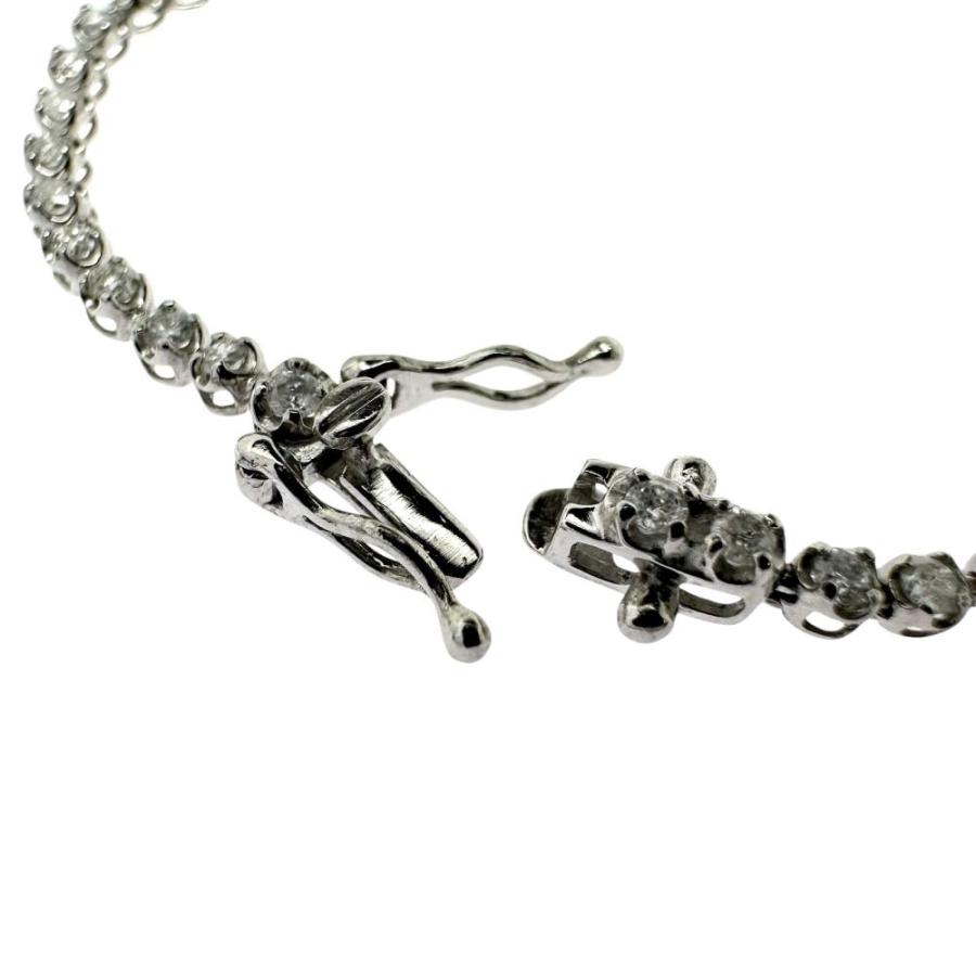 テニス ダイヤモンド 計1.00ct ブレスレット Pt850プラチナ 3.4g 18cm
