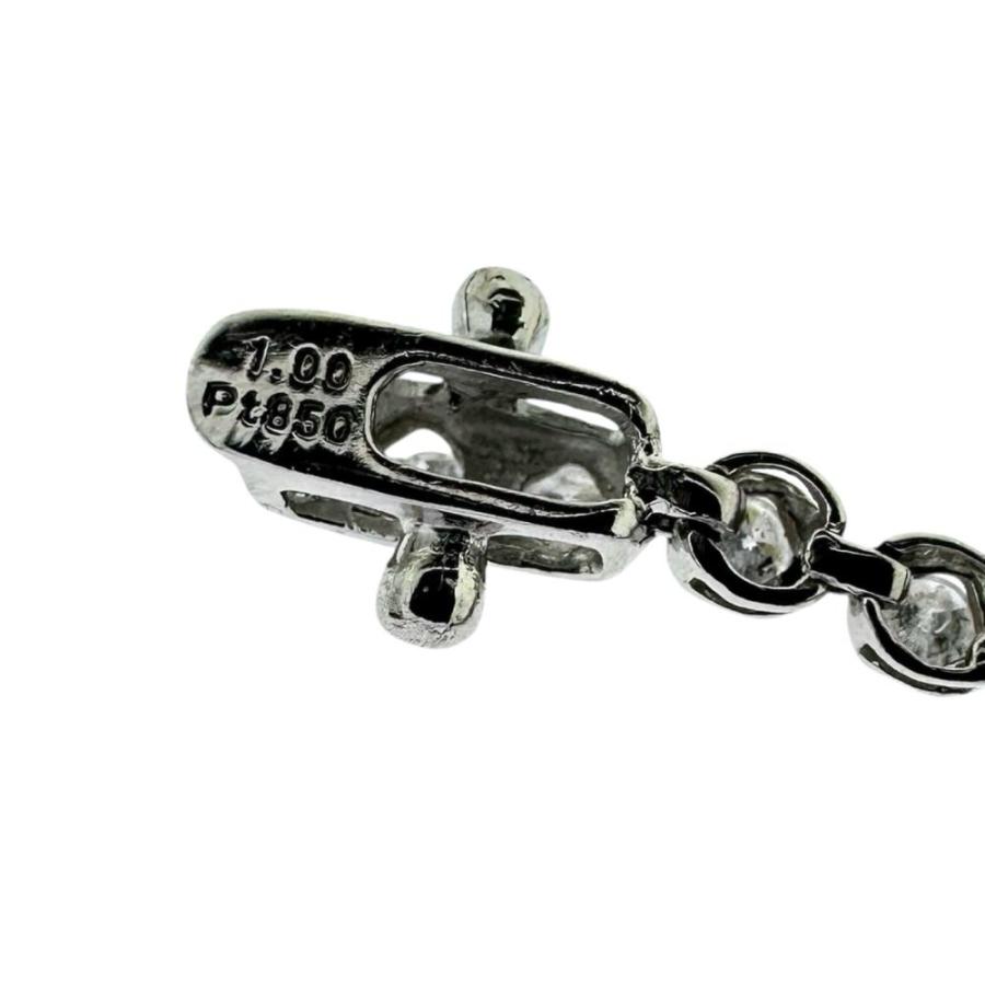 テニス ダイヤモンド 計1.00ct ブレスレット Pt850プラチナ 3.4g 18cm