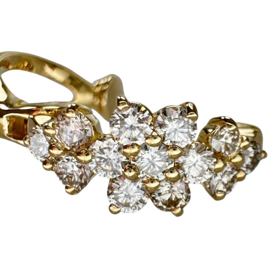 ダイヤモンド 0.50×2ct イヤリング K18ゴールド 4.5g レディース