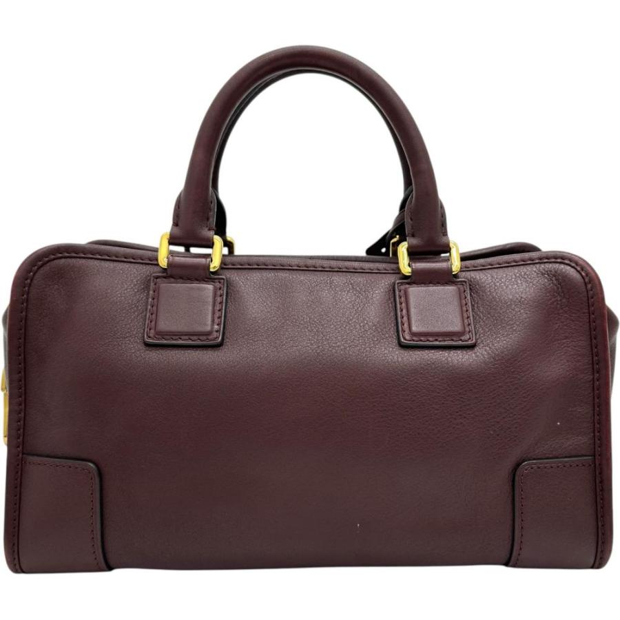 【新品未使用】　LOEWE アマソナ ムートン ハンドバッグ ボルドー 赤系28 LOEWE（ロエベ） アマソナ28 ハンドバッグ レザー ボルドーレッド