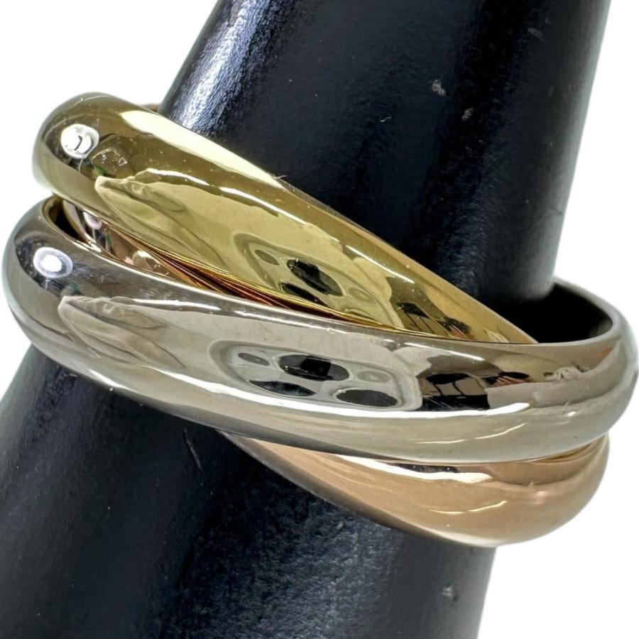 ⭐︎るり⭐︎トリニティ k18 pt900 リング　15号 Cartier（カルティエ） 15号CARTIER/カルティエ トリニティ リング