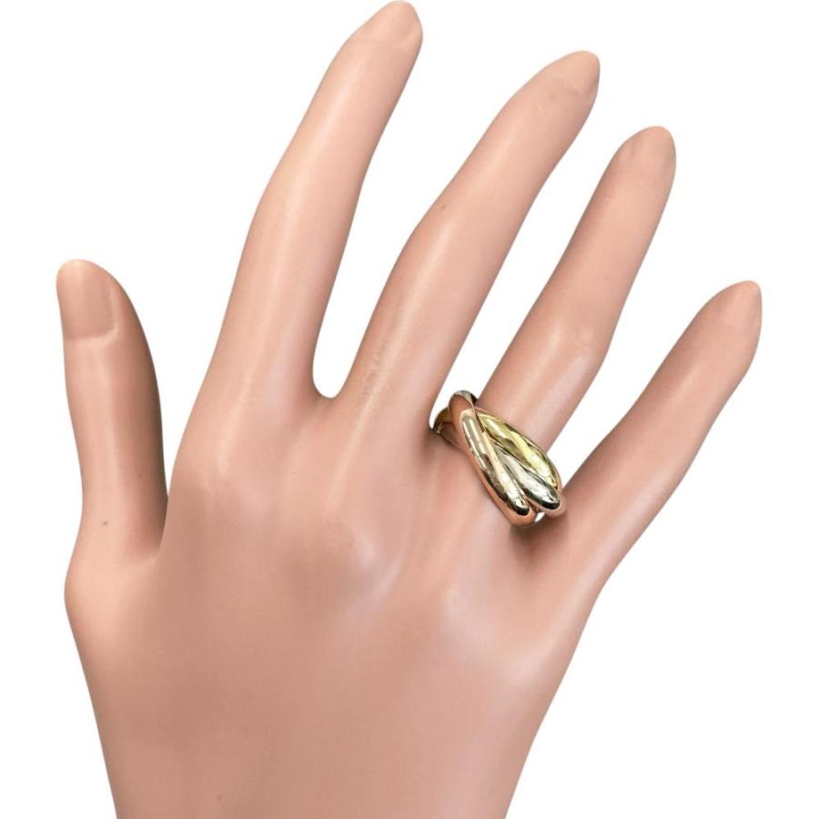 ⭐︎るり⭐︎トリニティ k18 pt900 リング　15号 Cartier（カルティエ） 15号CARTIER/カルティエ トリニティ リング