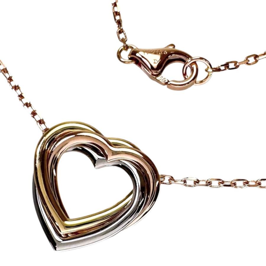 Cartier カルティエ ハート トリニティ ネックレス Cartier（カルティエ） トリニティハート ネックレス K18PGピンク