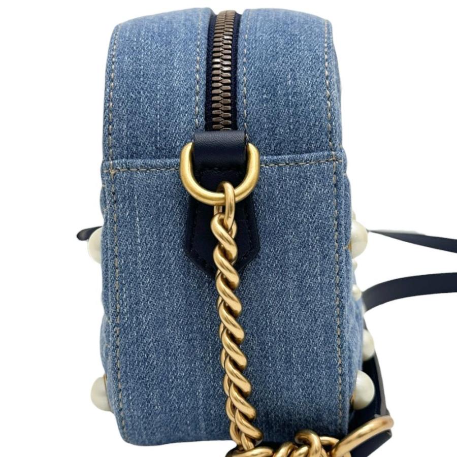 blueページ　GUCCI デニム　パールCGマーモント GUCCI（グッチ） スモールカメラバッグ 447632 GGマーモント