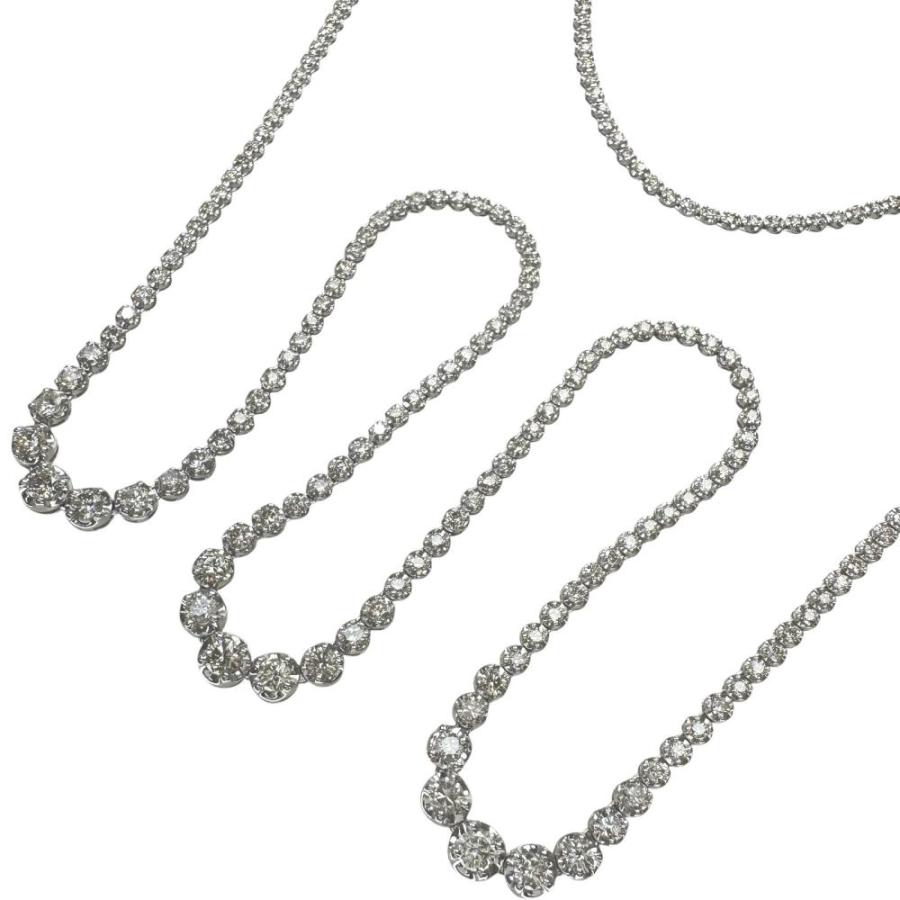 テニス ロング ダイヤモンド 10.00ct ネックレス Pt850プラチナ 29.2g