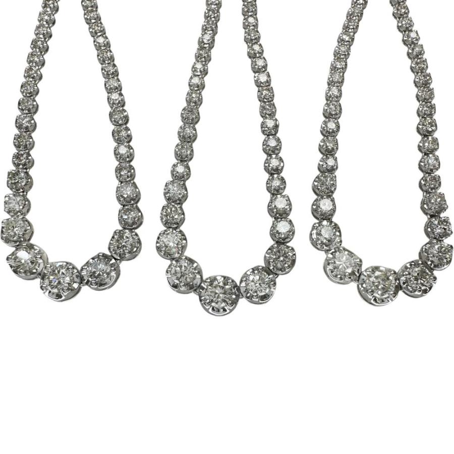 テニス ロング ダイヤモンド 10.00ct ネックレス Pt850プラチナ 29.2g 