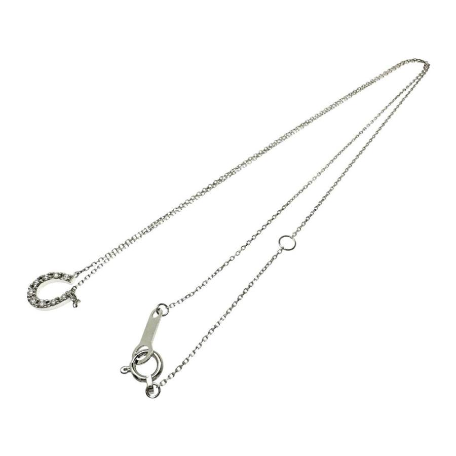 4℃/ヨンドシー 馬蹄モチーフ ダイヤモンド ネックレス Pt850プラチナ 